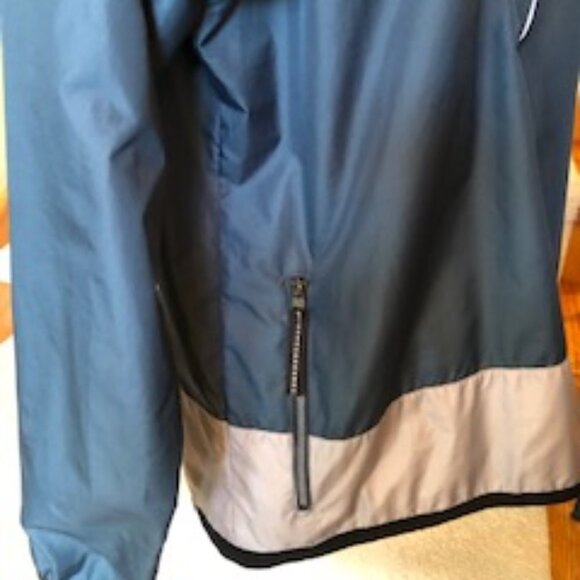 Nike Running Vintage Athletic 1/2 Zip Windbreaker Jacket Teal Green + Grey Sz M - Picture 4 of 5